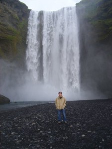 Guest author Jeremy at a waterfall along the Ring Road