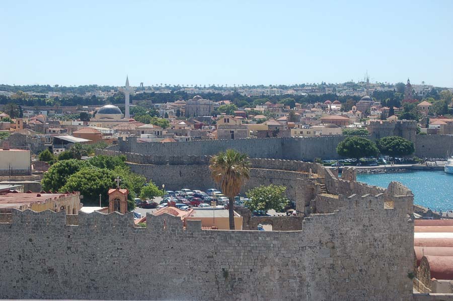 Here's an interior shot I took of the walled-in Old Town Rhodes. Rhodes has 14 mosques due to an Ottoman takeover in the 1500s, one of which you can see in the bottom left. While you're here, be sure to visit the Archeological Museum housed in the restored Hospital of the Knights.