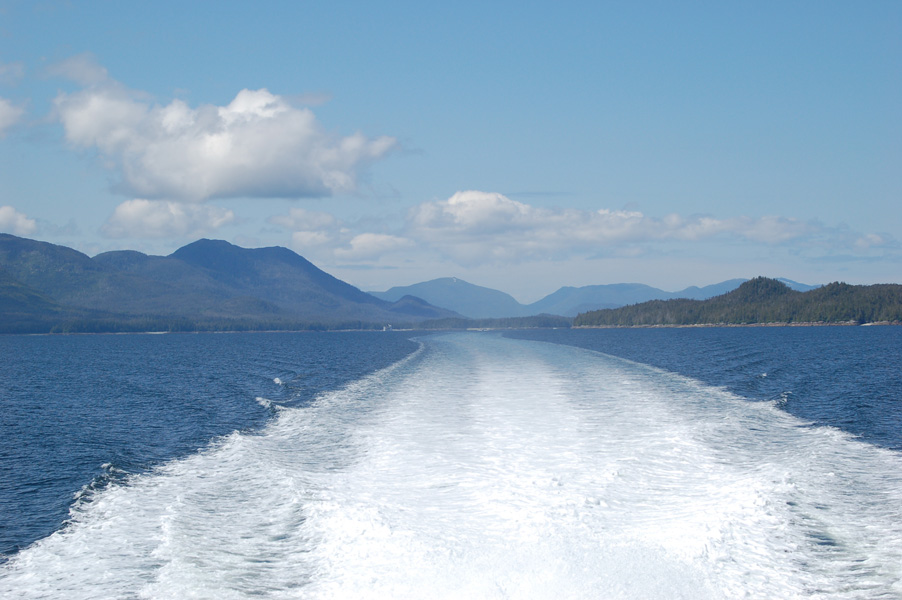 View of wake in the Misty Fjords