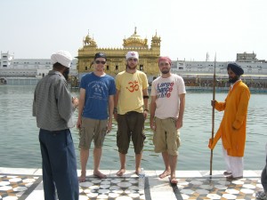 Johnny and friends at the Golden Temple