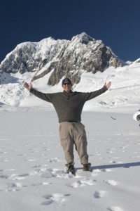 Gary Arndt on top of Franz Joseph Glacier, NZ