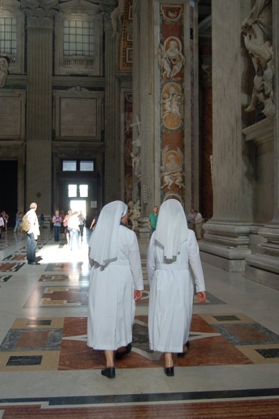 Vatican - Nuns walking through St. Peter's Basilica