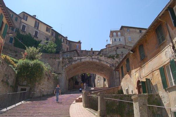 Perugia steps and aqueduct