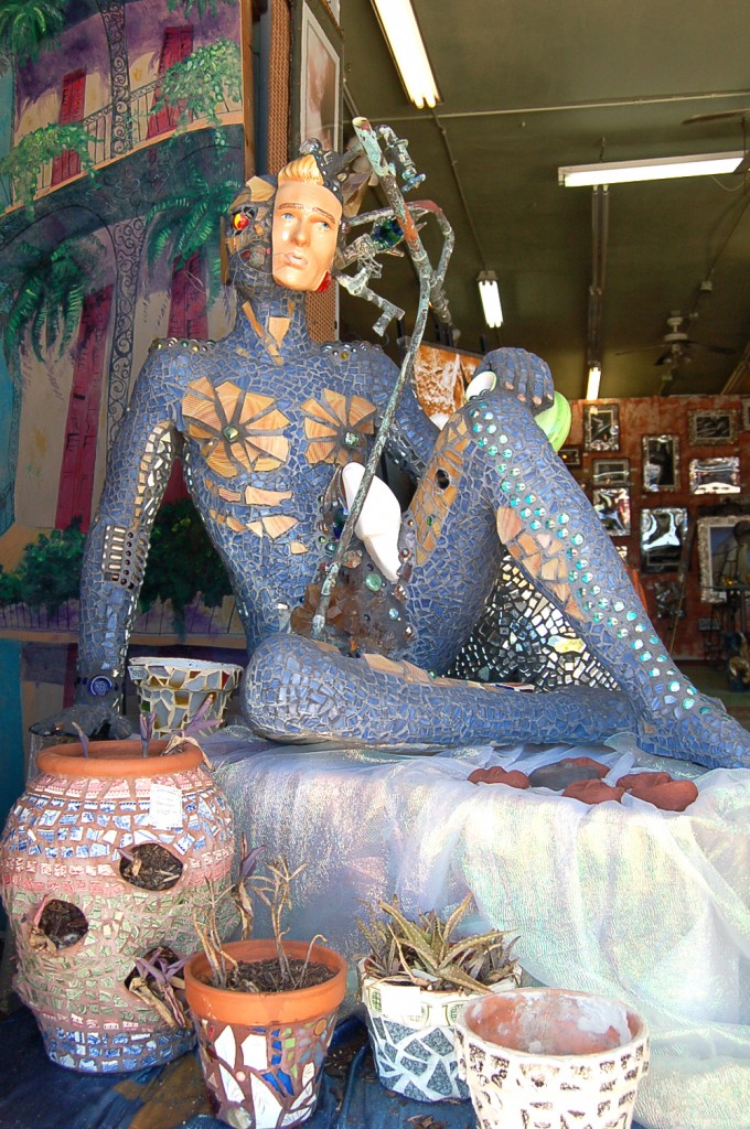 Mosaic statue in New Orleans, Louisiana