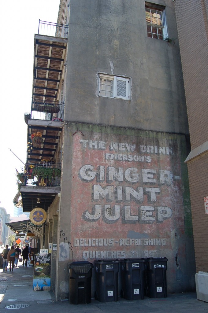 Old New Orleans ad painting