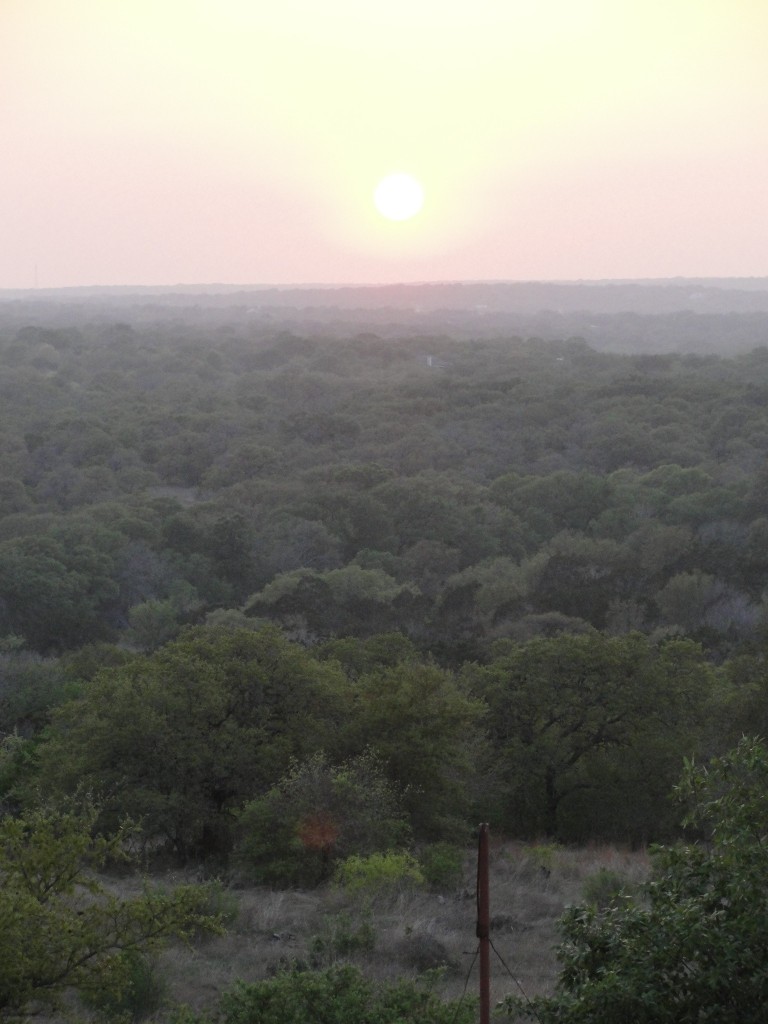 Sunset at Inn Above Onion Creek in Kyle, TX