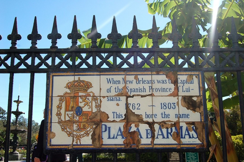 Spanish sign in New Orleans