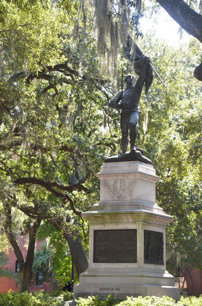 William Jasper Monument in Madison Square in Savannah, Georgia