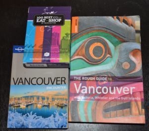 Vancouver guidebooks for giveaway
