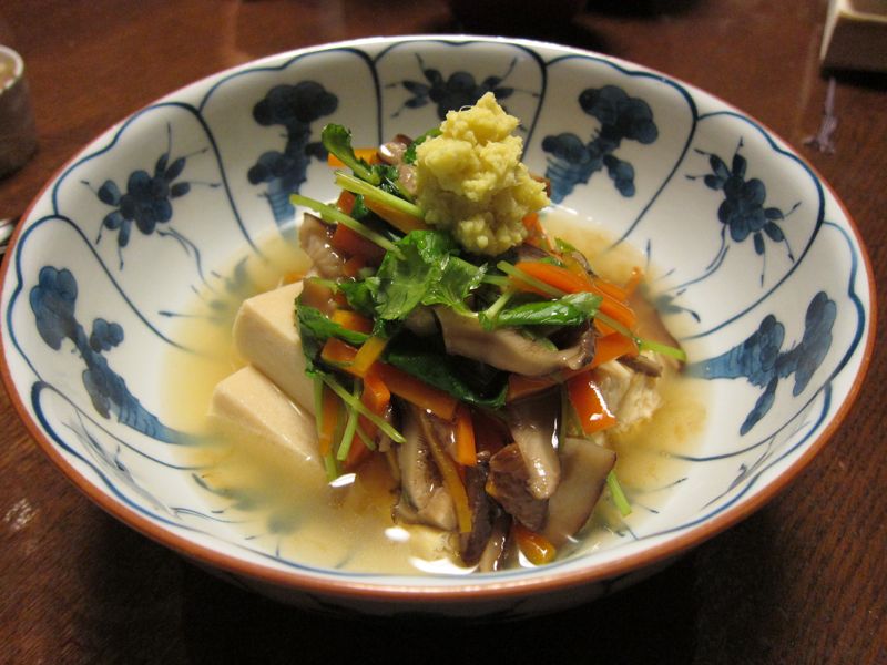 From Neverending Voyage's post: Simmered tofu with amber sauce