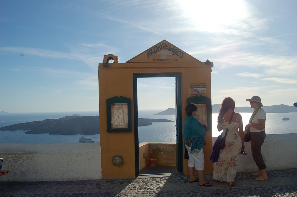 Door to nowhere in Santorini