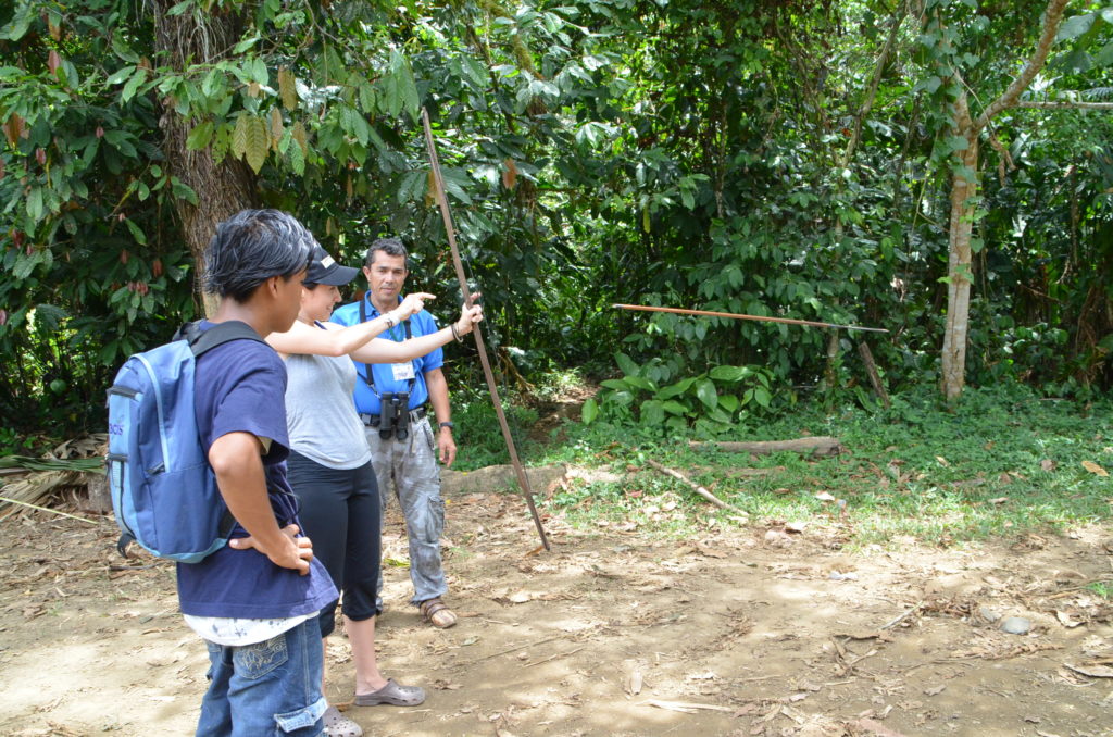 Olga doing archery in Costa Rica