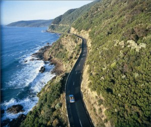 Driving along the Great Ocean Road