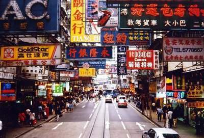 shopping streets in Hong Kong